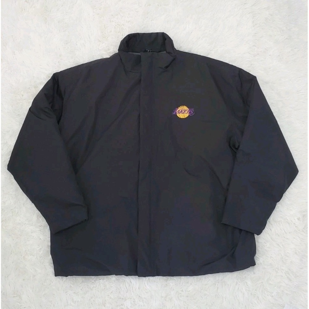 Vintage 90's NBA Los Angeles LA Lakers Full Zip Heavyweight Jacket Time Out 2XL